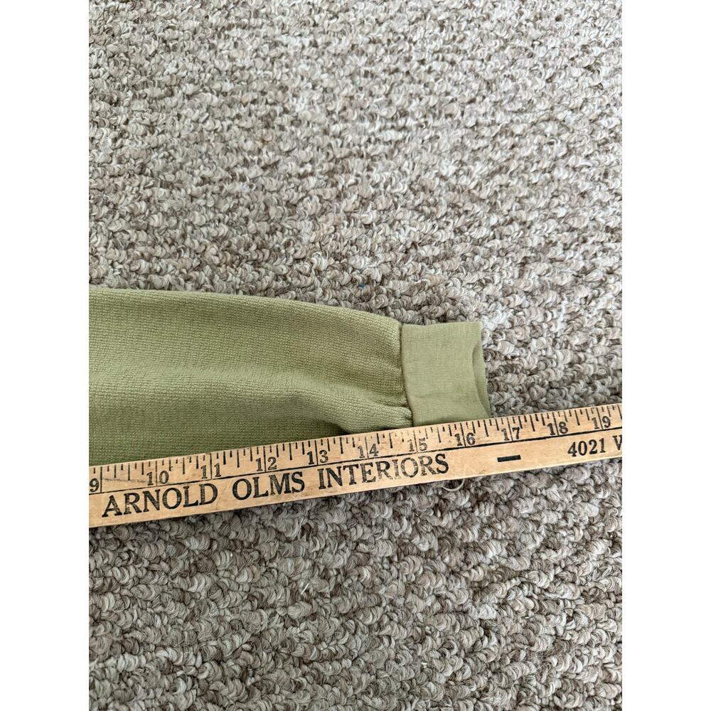 Madewell | Olive Green 1/2 Button Up Textured Long Sleeve Pullover Casual Preppy - Picture 11 of 11